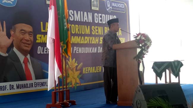 Mendikbud Resmikan Lab Seni Budaya SMK 5 Muhammadiyah Kepanjen