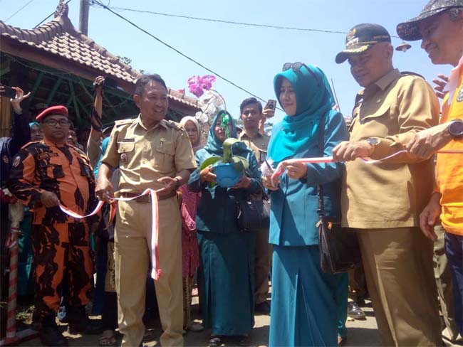 Launching Kampung Bunga Jambangan Dampit Diwarnai Penyerahan Bantuan