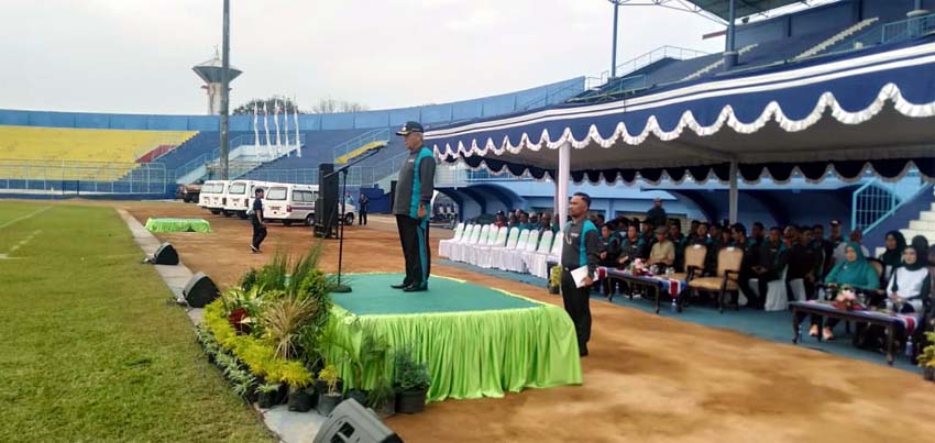 Bupati Malang Drs HM Sanusi MM Dalam Acara Apel HKN 2019.(sur)