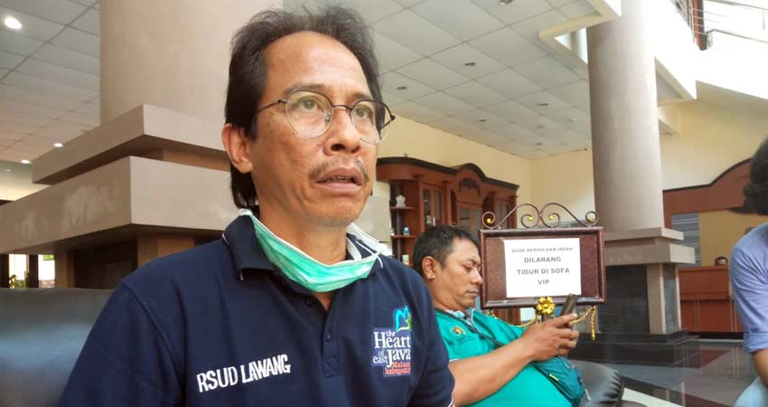 Kepala Dinkes Kabupaten Malang, Arbani Mukti Wibowo saat ditemui di Posko Penanganan Covid-19 Kabupaten Malang, Senin (23/3/2020).(iki)