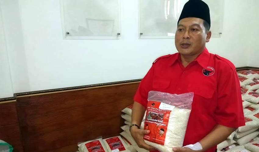 PDIP Kabupaten Malang Salurkan Bantuan 45 Ton Beras