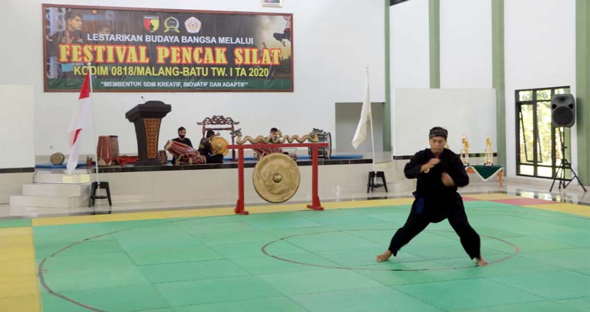 Kodim Malang-Batu Komsos Kreatif, Gelar Festival Pencak Silat, Lestarikan Budaya Bangsa