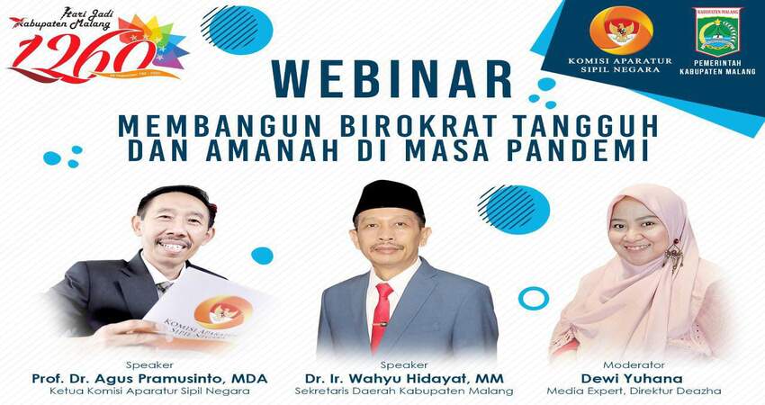 Webinar dalam rangka memperingati HUT ke-1260 Kabupaten Malang.