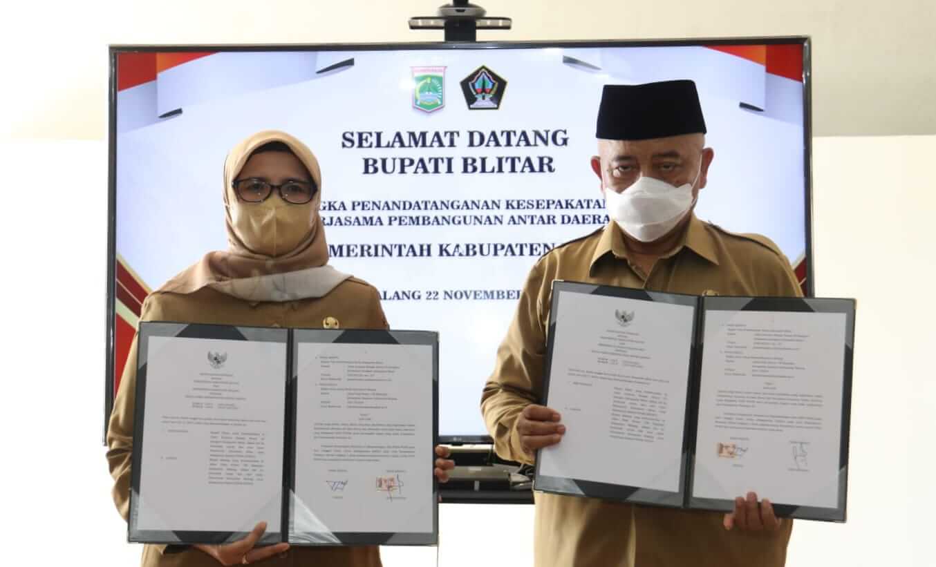 Sah. Bupati Malang dan Bupati Blitar Tandatangani Kesepakatan Keterpaduan Pembangunan Antar Daerah