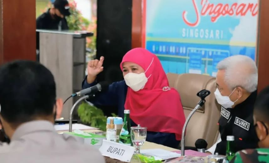 Respon Warga Banjararum yang Terkonfirmasi Omicron, Gubernur Jatim Gelar Rapat Terbatas bersama Bupati Malang dan Forkopimda