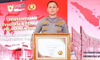 Polres Malang Raih Penghargaan Pelayanan Prima Tahun 2021
